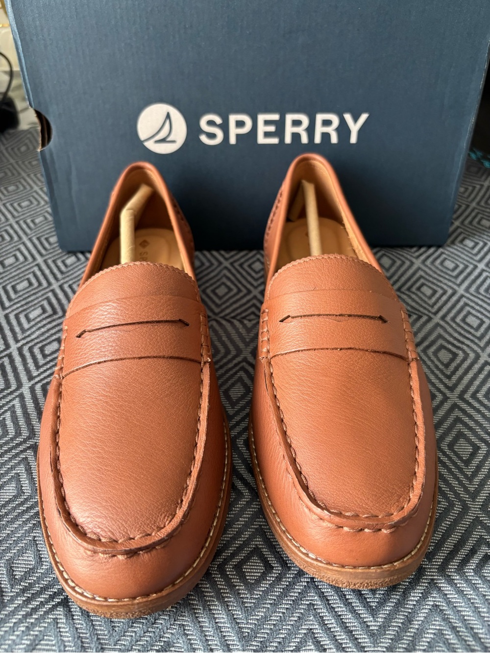 Sperry Women's Tan Leather Penny Loafers
